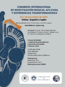 Cartel: Congreso Internacional de Investigación Musical Aplicada y Experiencias Transformadoras